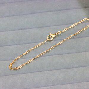 "Elegant Rope Chain Rose Gold Anklet in High-Quality Brass Finish, XPAL1048